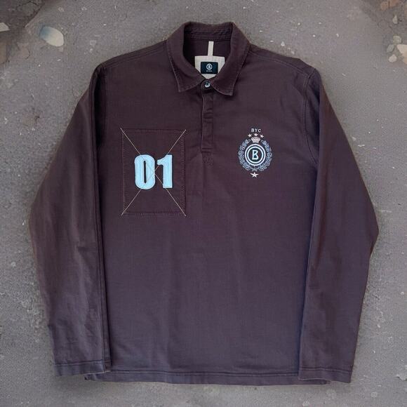 Bogner Rugby Shirt Large Brown Casual Outerwear Ski Snowboard Long Sleeve - Picture 1 of 9